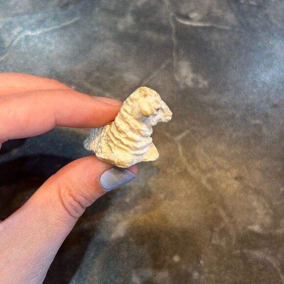 Chalkware White / Off-White 3 Miniature Sheep - Picture 6 of 8